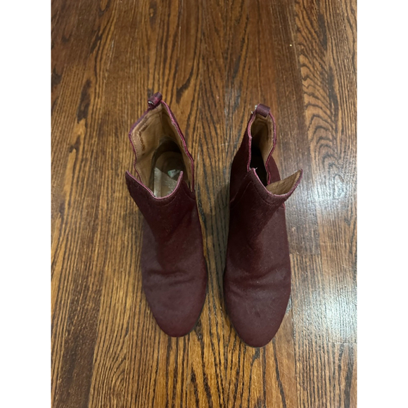 Jeffrey Campbell Ankle Boots Size 38.5 Burgundy - Picture 3 of 10